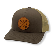 Live Outdoor Circle Leather Patch Cap - Apollo Laser