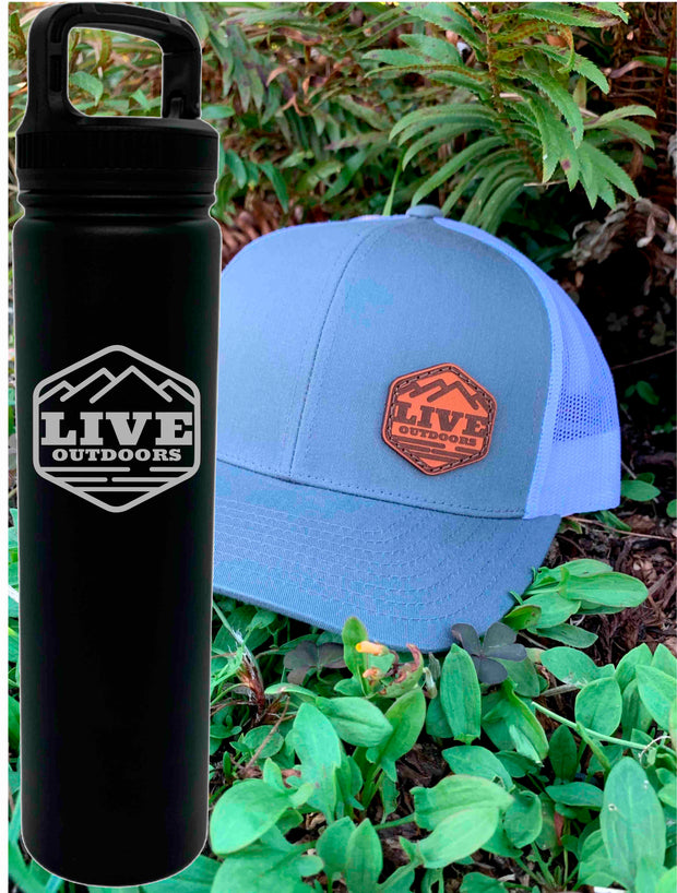 LIVE OUTDOORS Waterbottle / Cap Combo - Apollo Laser