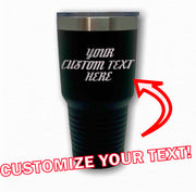 Custom Text Personalized 30 oz Tumbler - Apollo Laser